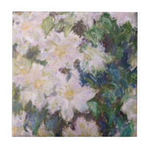 Carreau Claude Monet - Clematis blanc