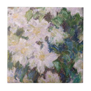 Carreau Claude Monet - Clématites blanches