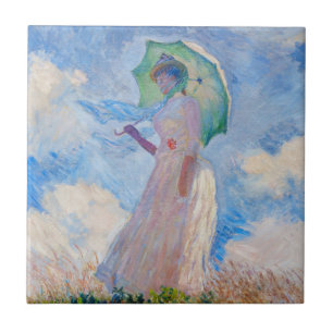 Carreau Claude Monet - Femme avec Parasol face à gauche