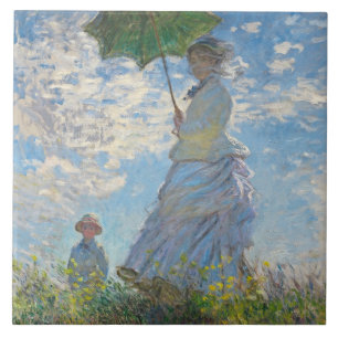 Carreau Claude Monet   Femme avec un parasol
