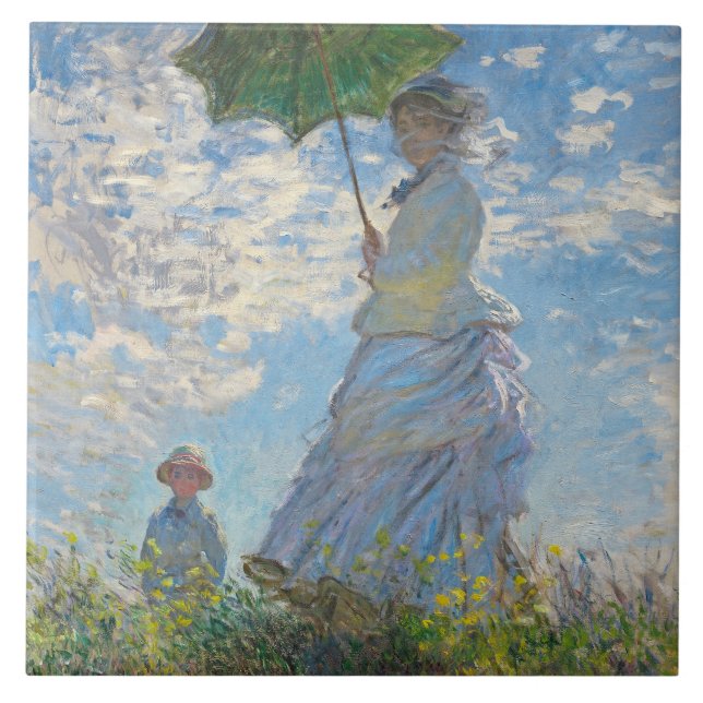Carreau Claude Monet | Femme avec un parasol (Devant)