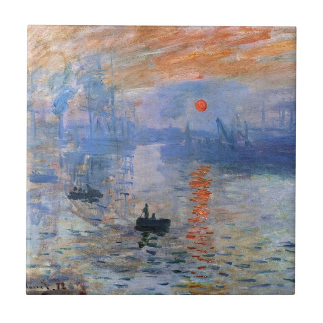Carreau Claude Monet Impression soleil levant 1872 Port Ar (Devant)