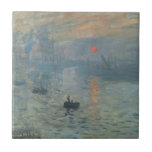 Carreau Claude Monet Impression Sunrise Soleil Levant<br><div class="desc">Peinture de paysage impressionniste par Claude Monet - Chefs-d'oeuvre classiques - Claude Monet Nature Painting Series - Impression Sunrise Soleil Levant</div>
