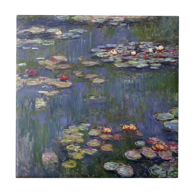 Carreau Claude Monet Impressionniste L'Eau Lillies Peintur (Devant)