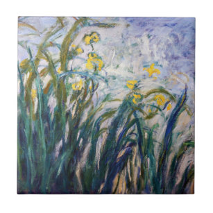 Carreau Claude Monet - Iris jaunes et violets