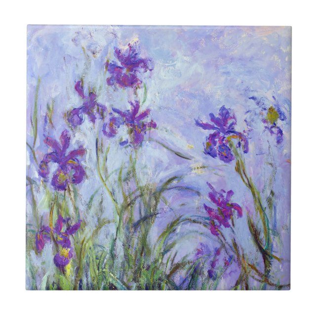 Carreau Claude Monet - Iris Mauves / Iris Mauves (Devant)