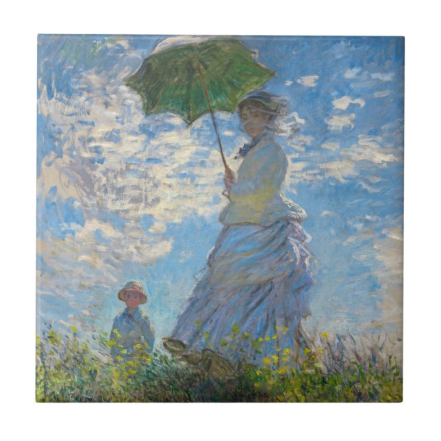 Carreau Claude Monet - La Promenade, Femme avec un Parasol (Devant)