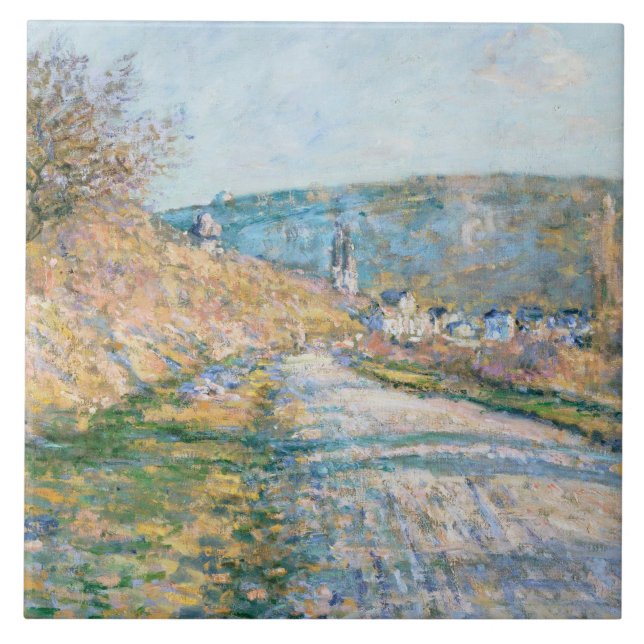 Carreau Claude Monet - la route à Vétheuil (Devant)
