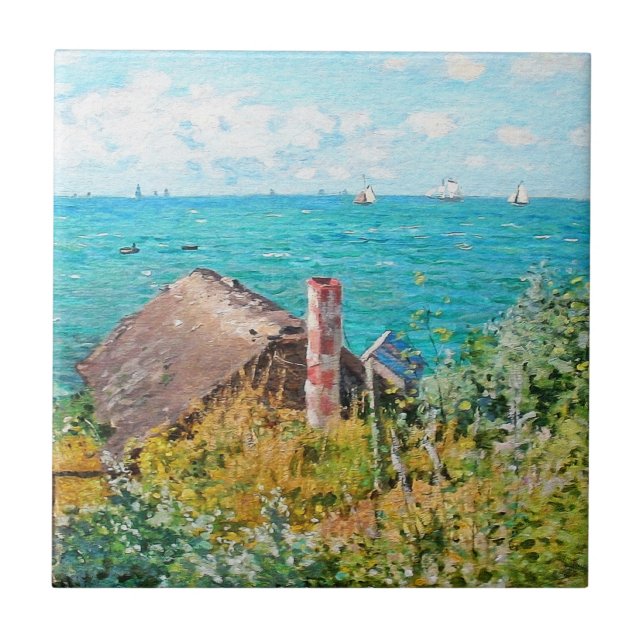 Carreau Claude Monet Le Cabine De Saint-Adresse Fine Art (Devant)