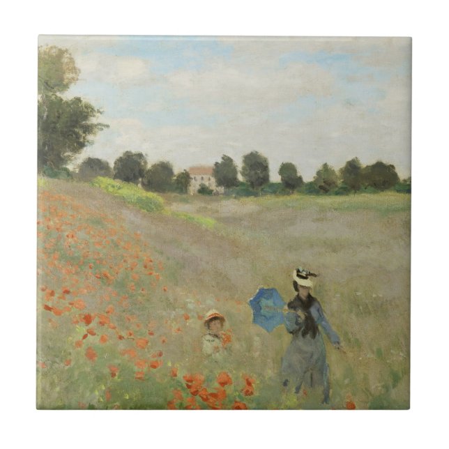 Carreau Claude Monet Le Champ de coquelicots près d'Argent (Devant)