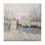 Carreau Claude Monet - Le Magpie<br><div class="desc">The Magpie / La Pie - Claude Monet,  Huile sur toile,  1868-1869</div>