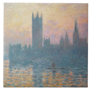 Carreau Claude Monet   les Chambres du Parlement, coucher