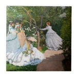 Carreau Claude Monet - Les femmes dans le jardin<br><div class="desc">Femmes dans le jardin / Femmes au jardin - Claude Monet,  Huile sur toile,  1866</div>