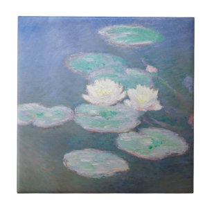 Carreau Claude Monet - Lys à eau, effet du soir