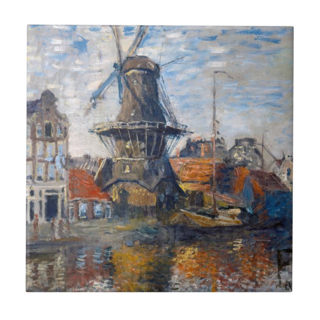 Carreau Claude Monet - Moulin à vent, Amsterdam  (Devant)