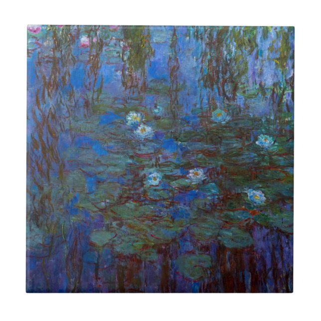 Carreau Claude Monet - Nymphéas bleus (Devant)