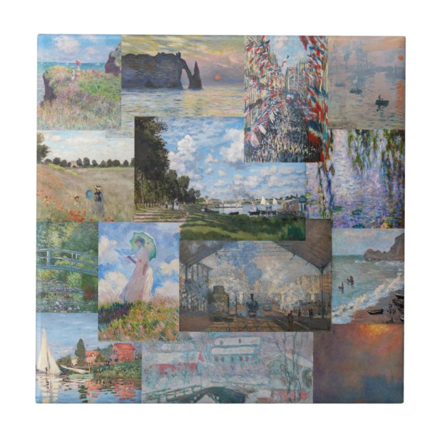 Carreau Claude Monet - Patchwork de chefs-d'oeuvre (Devant)