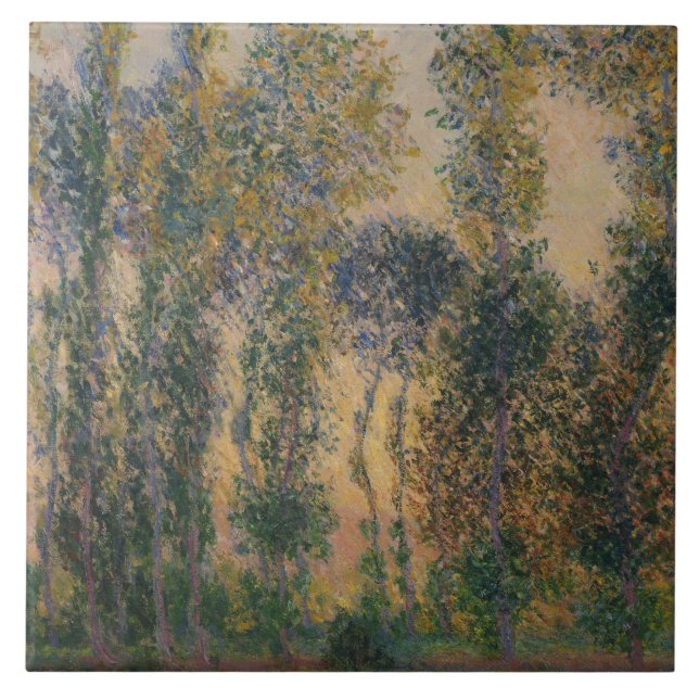 Carreau Claude Monet - Poplars à Giverny, lever du soleil (Devant)
