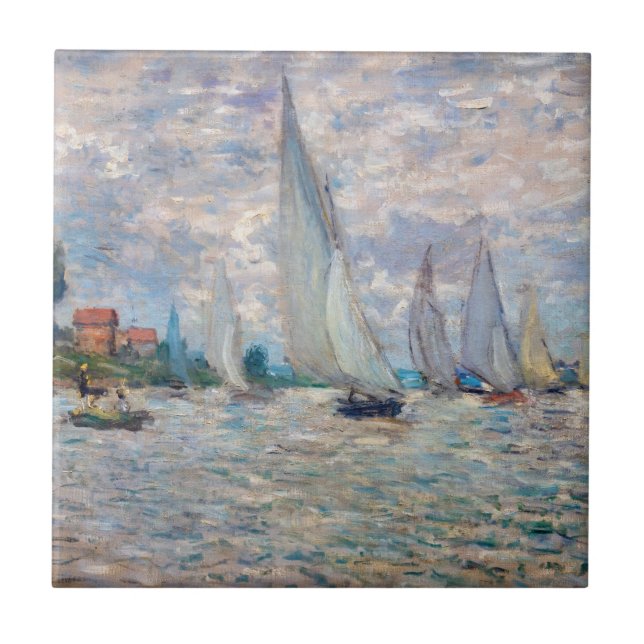 Carreau Claude Monet - Régate de bateaux à Argenteuil (Devant)