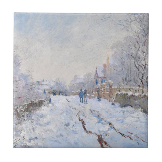 Carreau Claude Monet - Scène de neige à Argenteuil (Devant)