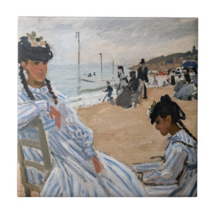 Carreau Claude Monet - Sur la plage à Trouville