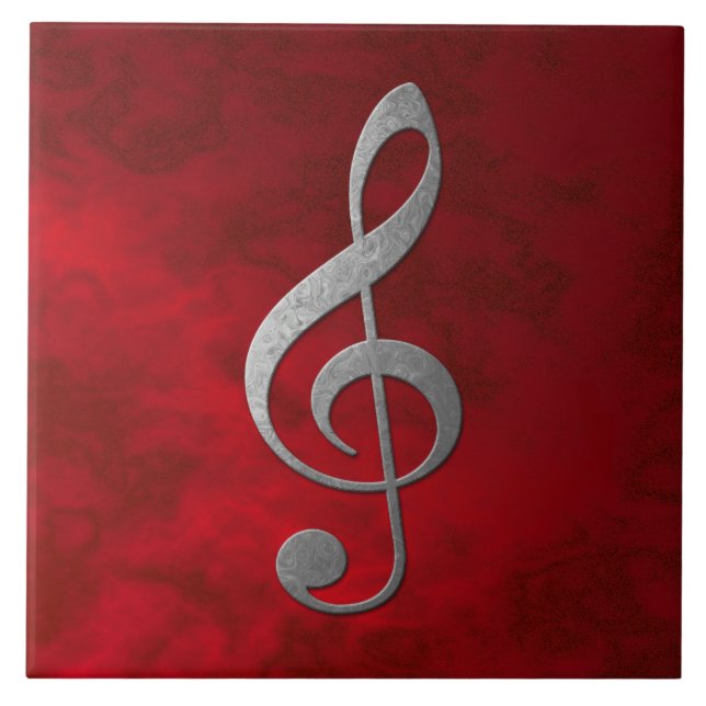 Carreau Clé "argent" - rouge - pour votre maison (Devant)