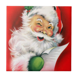 Carreau Cligner de l'oeil la liste de Noël de Père Noël