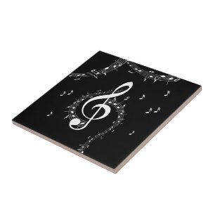 Carreau Climacic G Clef Music Black