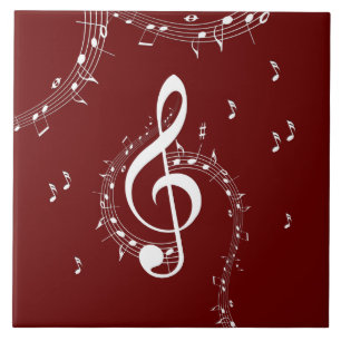 Carreau Climacic G Clef Music Rouge