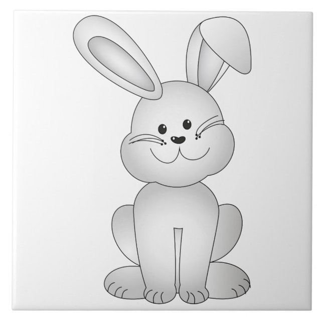Carreau Clipart blanc de lapin (Devant)