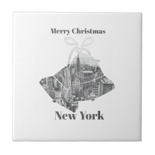 Carreau Cloche de Noël joyeux New York