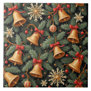 Carreau Cloches de fête, motif décoratif.