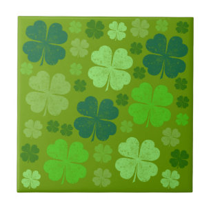 Carreau Clovers verts, Lucky Clovers, Saint Patrick's Day