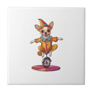 Carreau Clown Chihuahua � Chien de Cirque Drôle