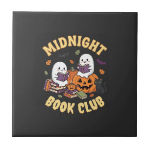 Carreau Club de lecture de fantômes de livre d'Halloween C