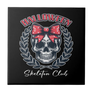 Carreau Club de squelettes d'Halloween