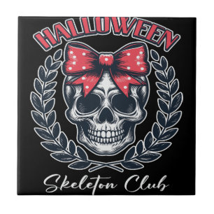Carreau Club de squelettes d'Halloween