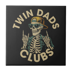 Carreau Club des papas jumeaux squelettes