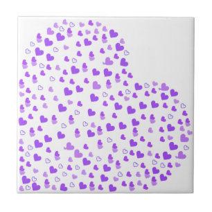 Carreau Cluster de coeur pourpre