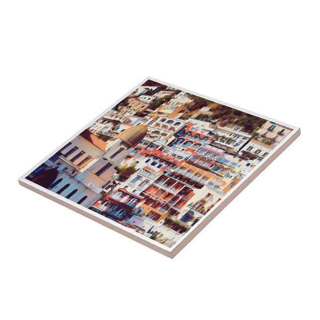 Carreau CMP009 POSITANO, CÔTE AMALFI, Italie, (Côté)