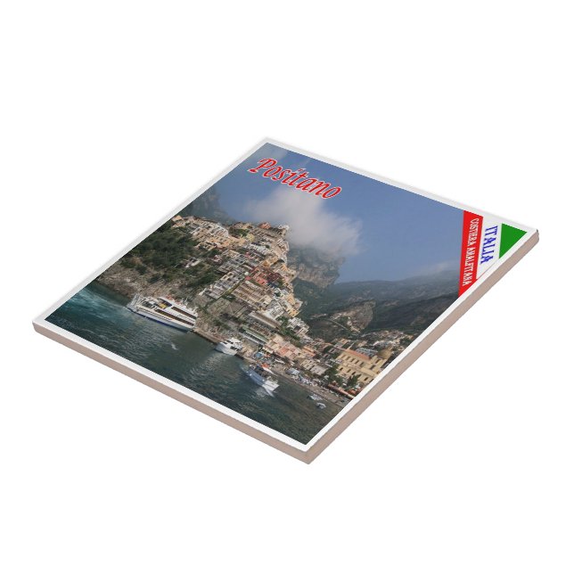 Carreau CMP038 POSITANO, CÔTE AMALFI, Italie, (Côté)