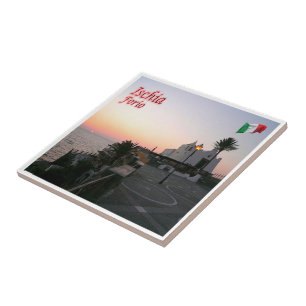 Carreau CMP081 ISCHIA, Forio at Sunset (Italie),