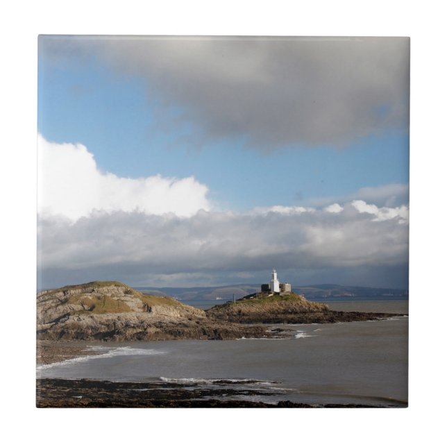 Carreau Coastal landscape and lighthouse (Devant)