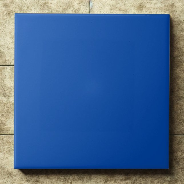 Carreau Cobalt Bleu Gras Profond Accent Moderne (Créateur téléchargé)