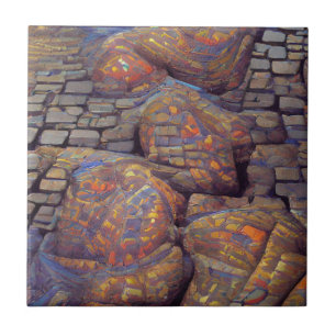 Carreau Cobblestones surréaliste couleurs magiques art gra