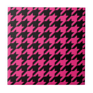 Carreau Coche de pied de chemise rose noir