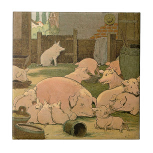 Carreau Cochons et cochons à la ferme
