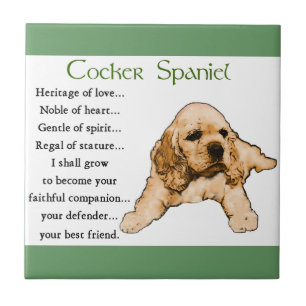 Carreau Cocker Spaniel Patrimoine de l'Amour