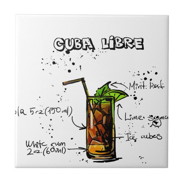 Carreau Cocktail du Cuba Libre (Devant)