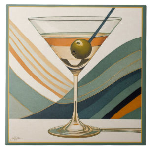 Carreau Cocktail Martini Conception du milieu du siècle